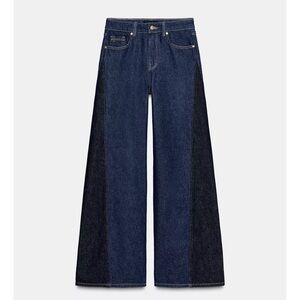 Zara Dark Blue Wide Leg Jeans